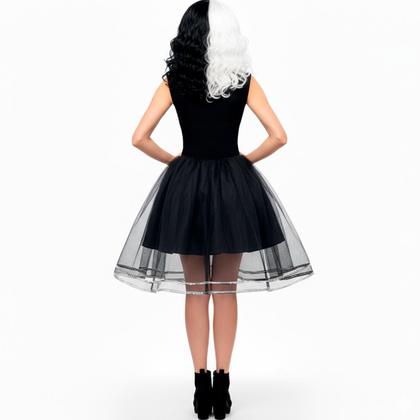 Imagem de Fantasia Vestido Cruella Adulta 101 Dalmatas de Halloween