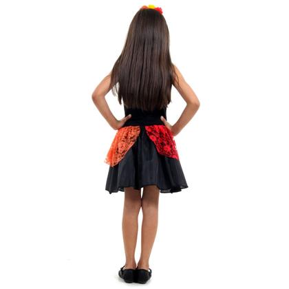 Imagem de Fantasia Vestido Esqueleto Mexicana Infantil - Dia das Bruxas