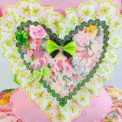 Imagem de Fantasia Vestido Festa Junina Menina Infantil Com Bolsinha