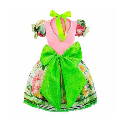 Imagem de Fantasia Vestido Festa Junina Menina Infantil Com Bolsinha