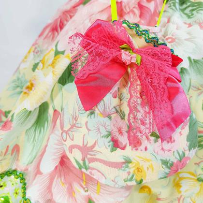 Imagem de Fantasia Vestido Festa Junina Menina Infantil Com Bolsinha