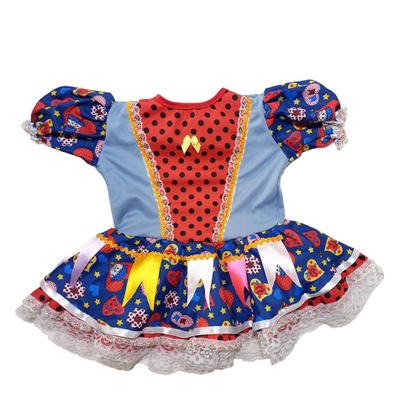 Imagem de Fantasia Vestido Junino Bebe Menina Festa Junina Caipira Mesversario Caipirinha Tematico Quadrilha São João Arraíá Quermesse