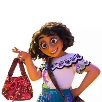 Imagem de Fantasia Vestido Mirabel Infantil Encanto+Bolsa+Oculos