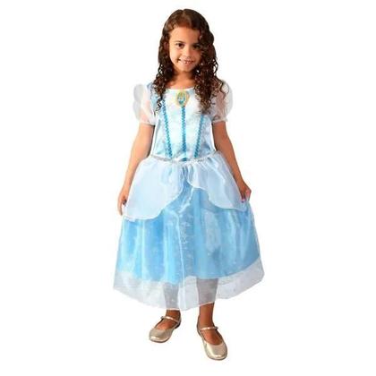 Imagem de Fantasia Vestido Premium Princesa Cinderela Meninas Disney Luxo Original Crianças Festa Carnaval