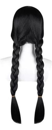 Imagem de Fantasia Vestido Wandinha Família Addams Infantil + Peruca