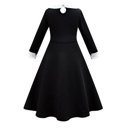 Imagem de Fantasia Vestido Wandinha Família Addams Infantil + Peruca