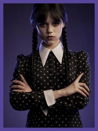 Imagem de Fantasia Vestido Wandinha Família Addams Infantil + Peruca