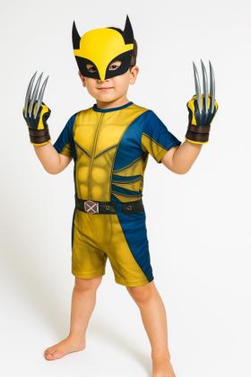 Imagem de Fantasia Wolverine Infantil Com Máscara e Garras