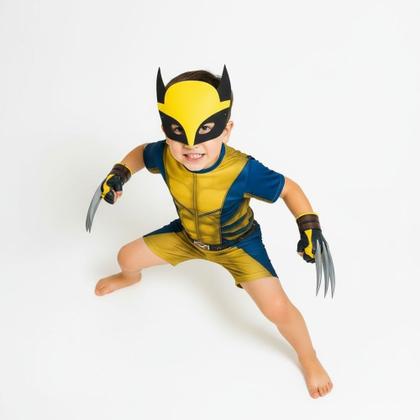 Imagem de Fantasia Wolverine Infantil Com Máscara e Garras