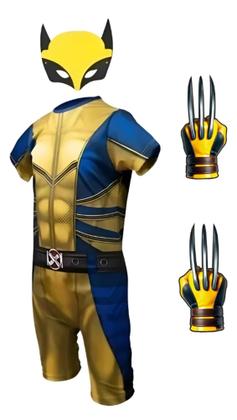 Imagem de Fantasia Wolverine Infantil Com Máscara e Garras