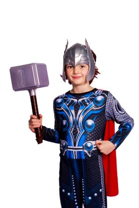 Imagem de Fantasias Thor Com Enchimento, Mascara E Martelo Infantil