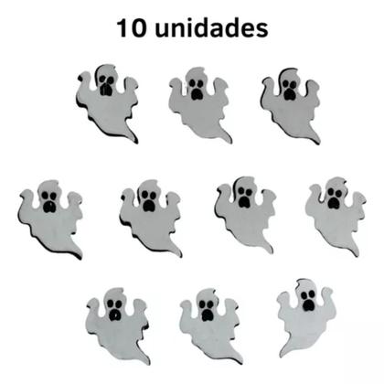 Imagem de Fantasma Eva Halloween 10 Unidades 5cm Aplique Roupas