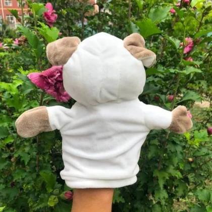 Imagem de Fantoche Cachorro Pelúcia De Mão Teatro Infantil Animal 25cm