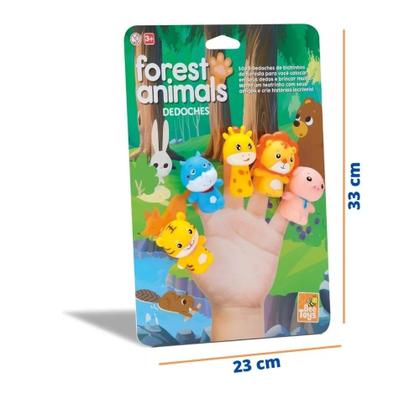 Imagem de Fantoche De Dedo Dedoche Animais Da Floresta Bichinhos Safari Brinquedo Bee Toys