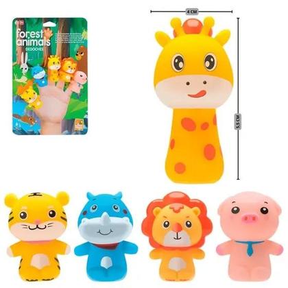 Imagem de Fantoche De Dedo Dedoche Animais Da Floresta Bichinhos Safari Brinquedo Bee Toys
