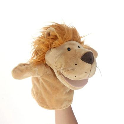 Imagem de Fantoche Leão de Pelúcia 25cm  Brinquedo Educativo e Divertido