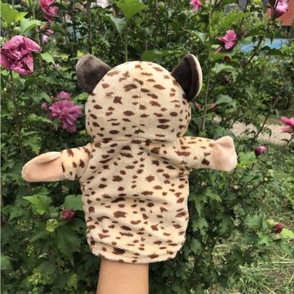 Imagem de Fantoche Onça Pelúcia De Mão Teatro Infantil Animais 25cm