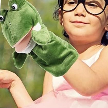 Imagem de Fantoche Sapo de Pelúcia 25cm  Brinquedo Educativo e Divertido