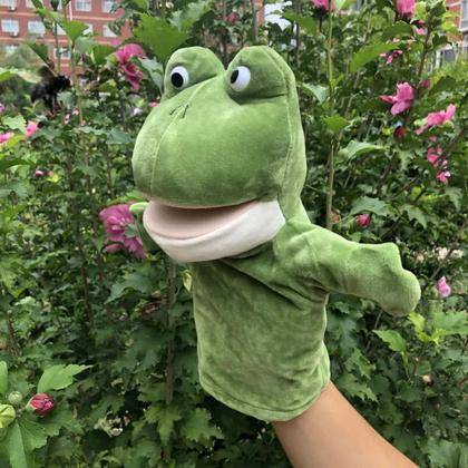 Imagem de Fantoche Sapo de Pelúcia 25cm  Brinquedo Educativo e Divertido