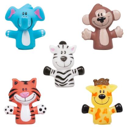 Imagem de Fantoches De Dedo Dedoches Divertidos Vinil Bebê Brincadeiras Com Animaizinhos Da Selva Fazenda Buba