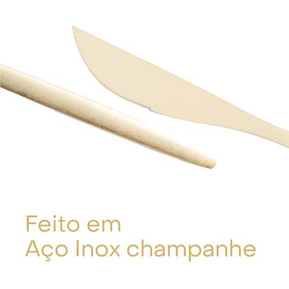 Imagem de Faqueiro 16 Peças Lyor Ópera de Aço Inox Champanhe