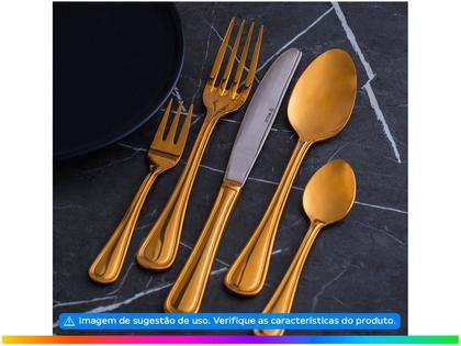 Imagem de Faqueiro 30pc aco inox avalon dourado