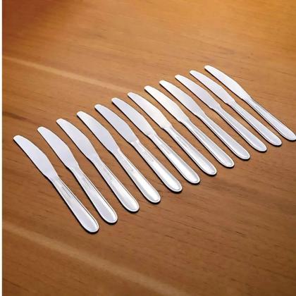 Imagem de Faqueiro 72 Talheres Garfos Colheres Facas de Mesa Inox Turim Mesa Posta Servir