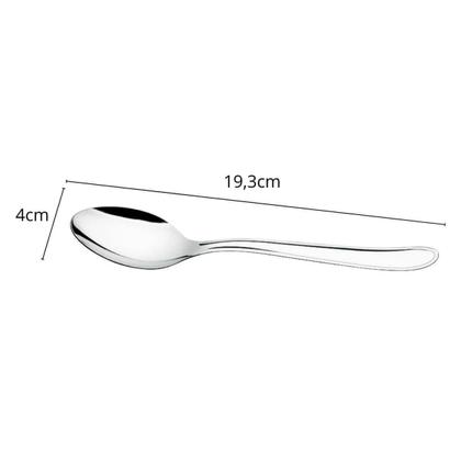 Imagem de Faqueiro 72 Talheres Garfos Colheres Facas de Mesa Inox Turim Mesa Posta Servir