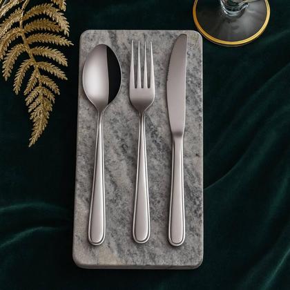 Imagem de Faqueiro 72 Talheres Garfos Colheres Facas de Mesa Inox Turim Mesa Posta Servir