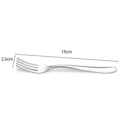 Imagem de Faqueiro 72 Talheres Garfos Colheres Facas de Mesa Inox Turim Mesa Posta Servir