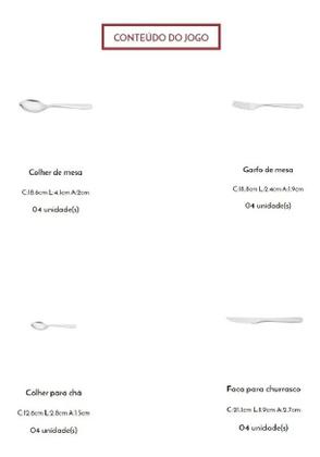 Imagem de Faqueiro Aço Inox Laguna c/ 16 Pçs -Tramontina