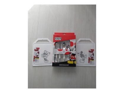 Imagem de Faqueiro e Tábuas para Corte Disney Minnie e Mickey - 26 Peças