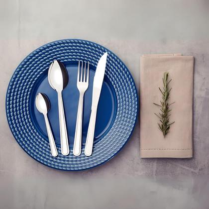 Imagem de Faqueiro Jogo De Talheres 24 Peças Aço Inox Búzios Tramontina Alto Brilho Cozinha Resistente Acabamento Moderno