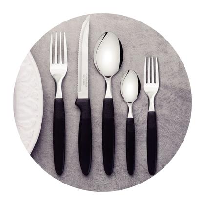 Imagem de Faqueiro Jogo Talheres Ipanema Aço Inox 30 Peças Preto Tramontina