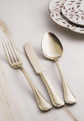 Imagem de Faqueiro lace inox pvd champagne gold 101 pcs st james