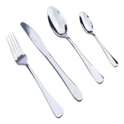 Imagem de Faqueiro maleta premium kit 24 peças conjunto talheres inox estojo madeira completo luxo presente casamento chá de cozinha