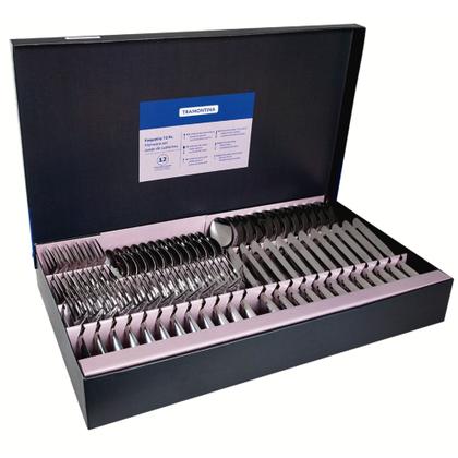 Imagem de Faqueiro Pacific com 72 Peças em Aço Inox com Facas para Churrasco - Tramontina