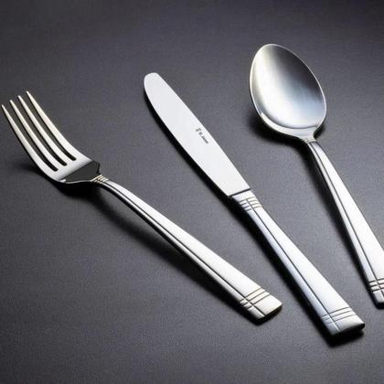 Imagem de Faqueiro St. James Deco Inox 101 Peças Sofisticação e Estilo