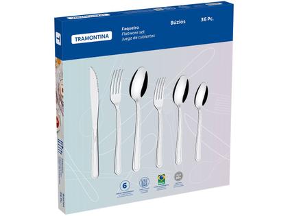 Imagem de Faqueiro Tramontina 23798/068 Buzios 36 Peças Inox