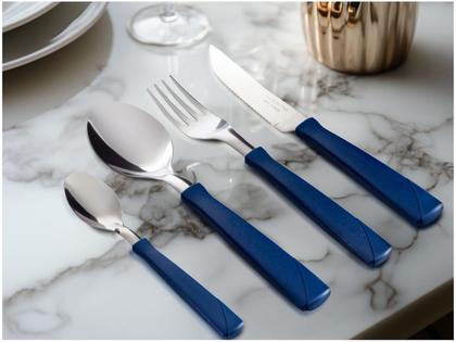 Imagem de Faqueiro Tramontina Inox New Kolor com Gaveteiro 24 Peças