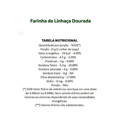 Imagem de Farinha de Linhaça Importada Dourada Kit 2 Qualidade Superior Premium 100g
