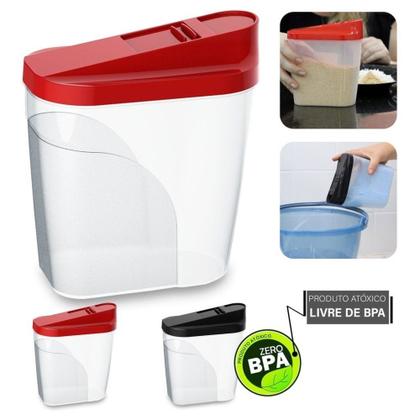 Farinheira e Açucareiro Multiuso Com Medidas Vermelho - UNINJET Imagem de Farinheira e Açucareiro Multiuso Com Medidas Vermelho