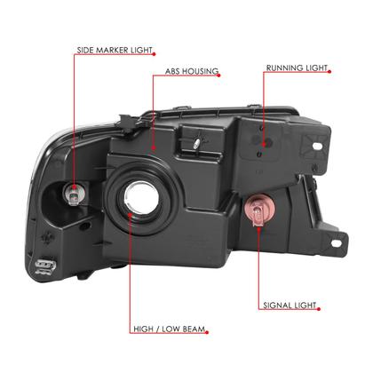 Imagem de Faróis DNA MOTORING HL-OH-F1504-BK-CL1 para F-150/Mark LT