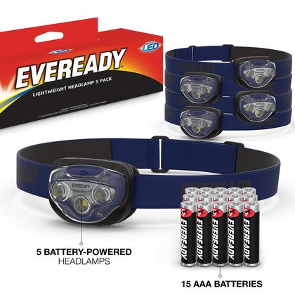 Imagem de Faróis Energizer EVEREADY Pro200 LED pacote com 5 com baterias