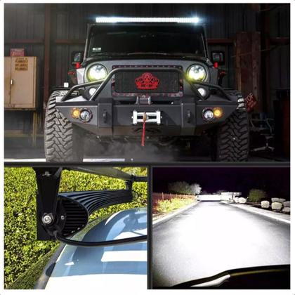 Imagem de Farol Auxiliar Barra de LED SLIM troller rally off-road BAR-120ULTRA 34cm 120W Amarela / branca