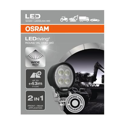 Imagem de Farol Auxiliar LED Off-road Redondo Osram LEDriving Round VX80-WD 12/24 12W