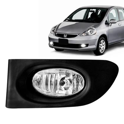 Imagem de Farol Auxiliar milha Honda Fit 2003 a 2006 com grade