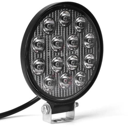 Imagem de Farol Auxiliar Redondo Led 42w 14 Led 6000k - Unidade