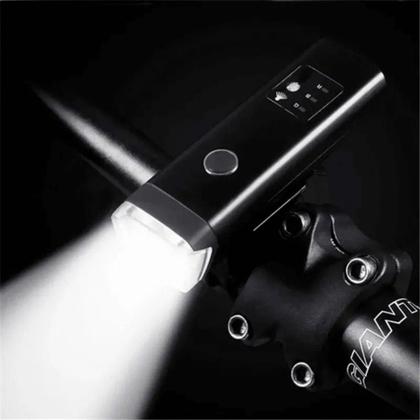 Imagem de Farol Bicicleta Super Led Recarregável Usb Sensor Automatico - Lua tek