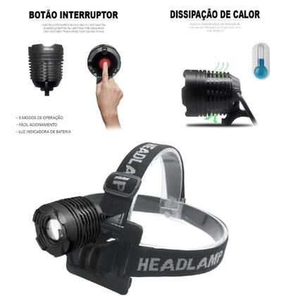 Imagem de Farol Bike Bicicleta Led T6 Alta Luminosidade Longo Alcance - Kaipitan